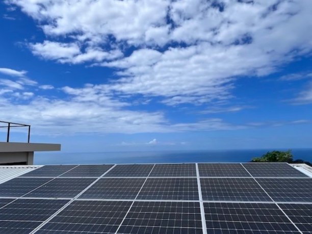 Solar panels installed by Suntiago Energy near Santa Teresa, Costa Rica